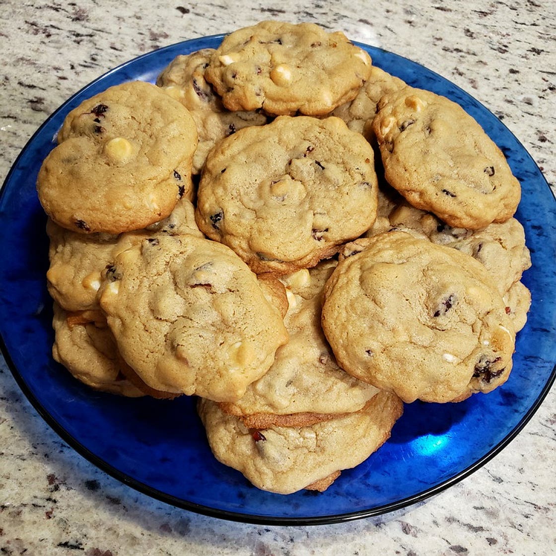 White Chocolate and Cranberry Cookies
