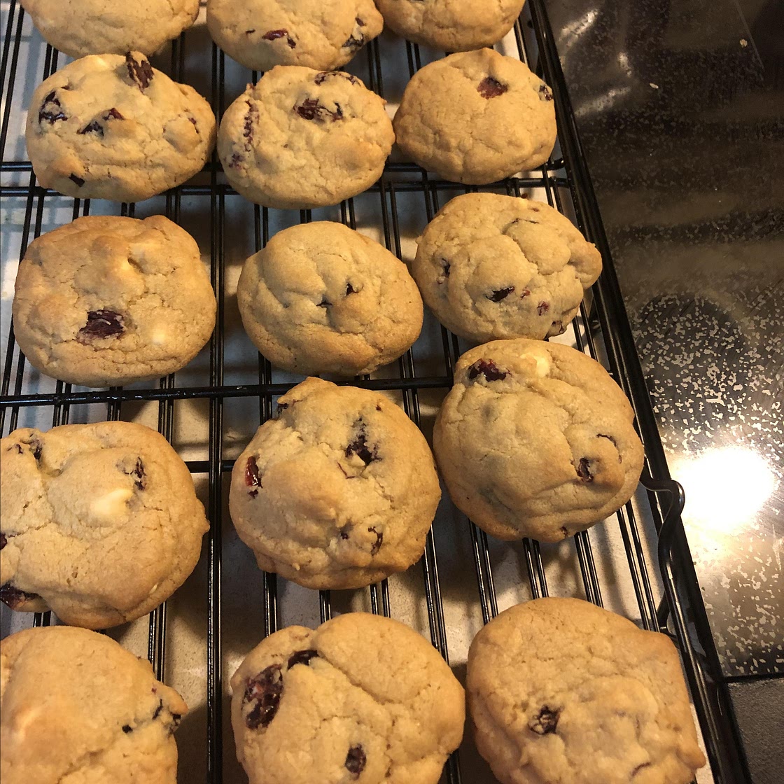 White Chocolate and Cranberry Cookies