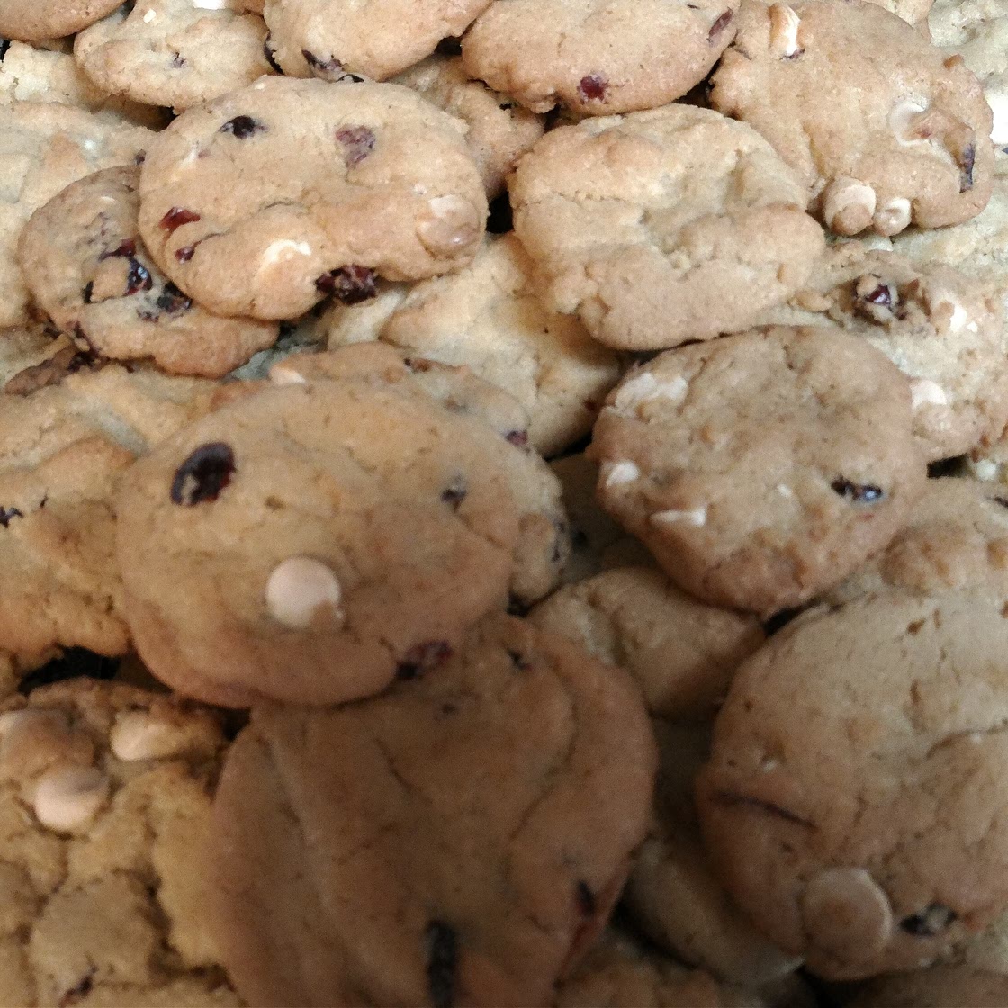 White Chocolate and Cranberry Cookies