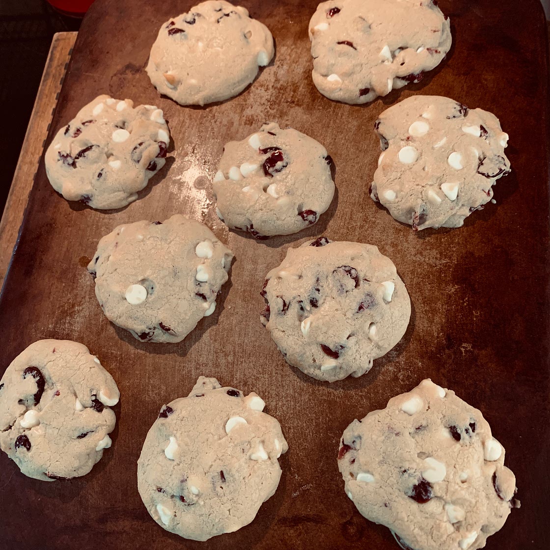 White Chocolate and Cranberry Cookies