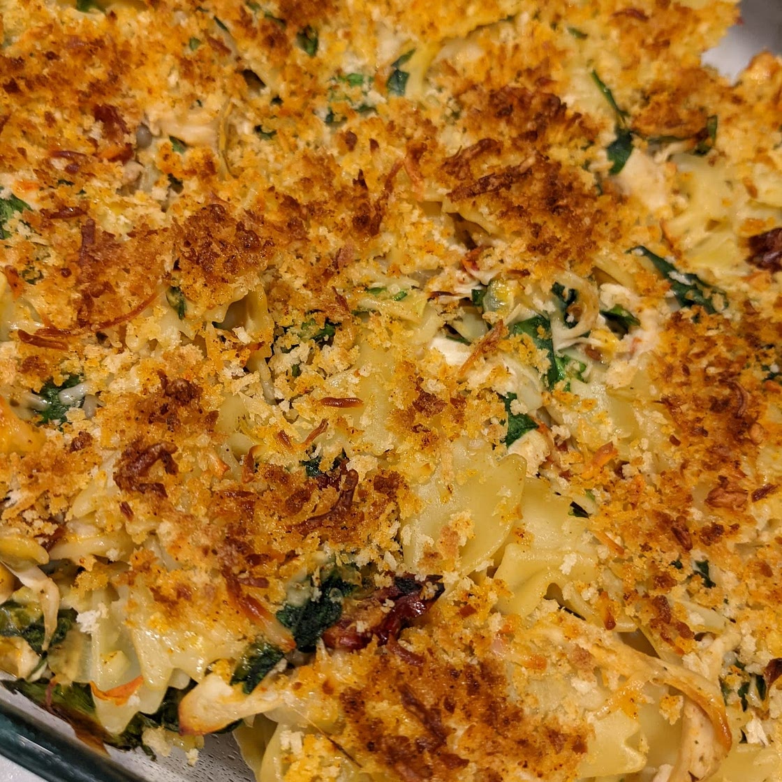 Chicken Florentine Pasta Bake