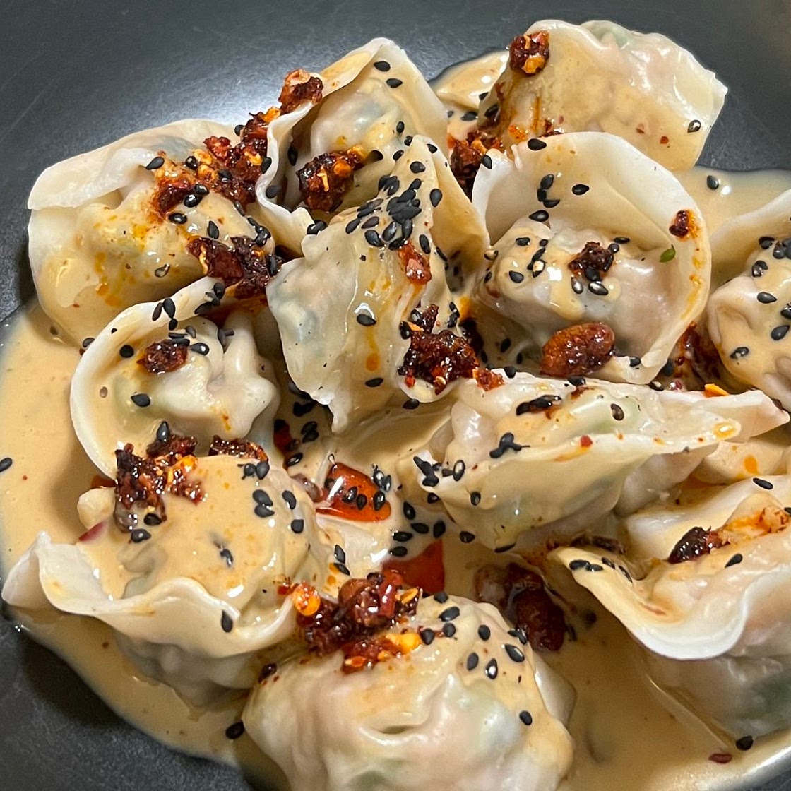 Wontons in Sesame Sauce