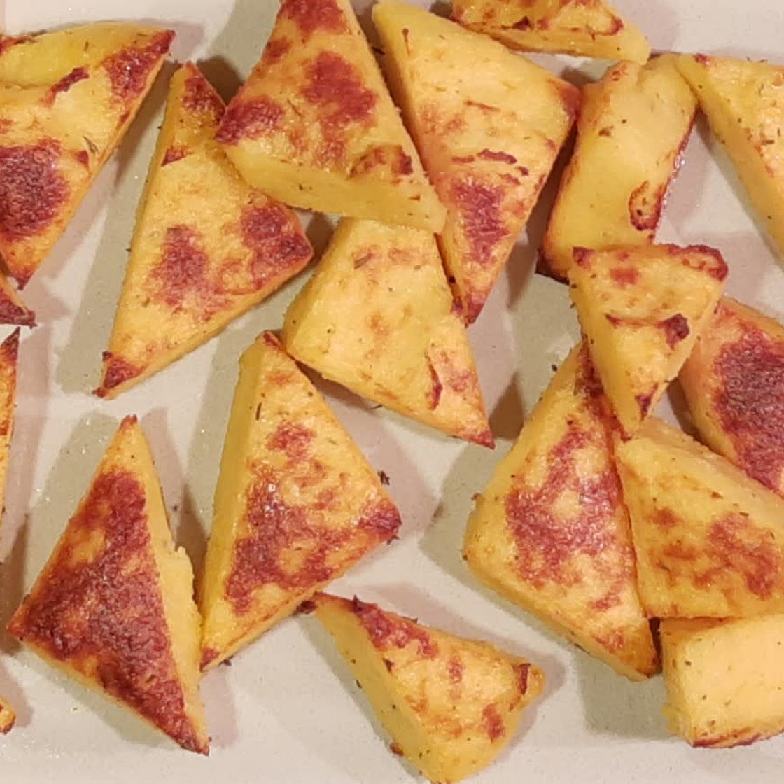 Crispy Polenta Triangles