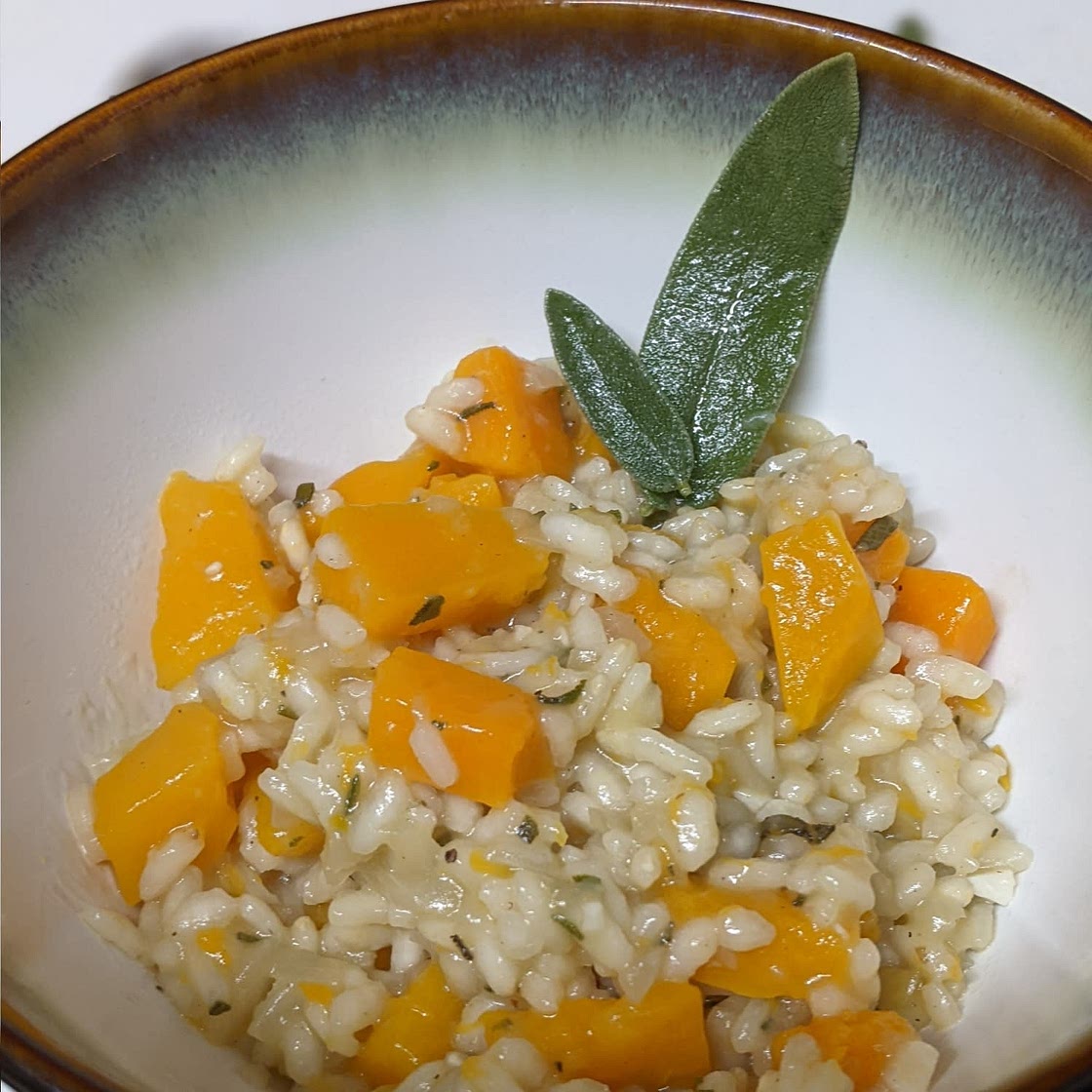 Pearl barley, butternut squash and sage risotto