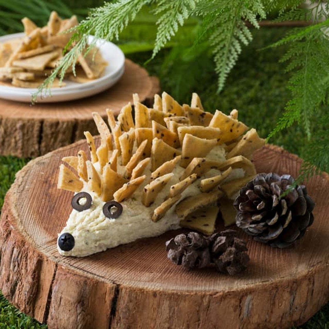 Cheese and bacon hedgehog