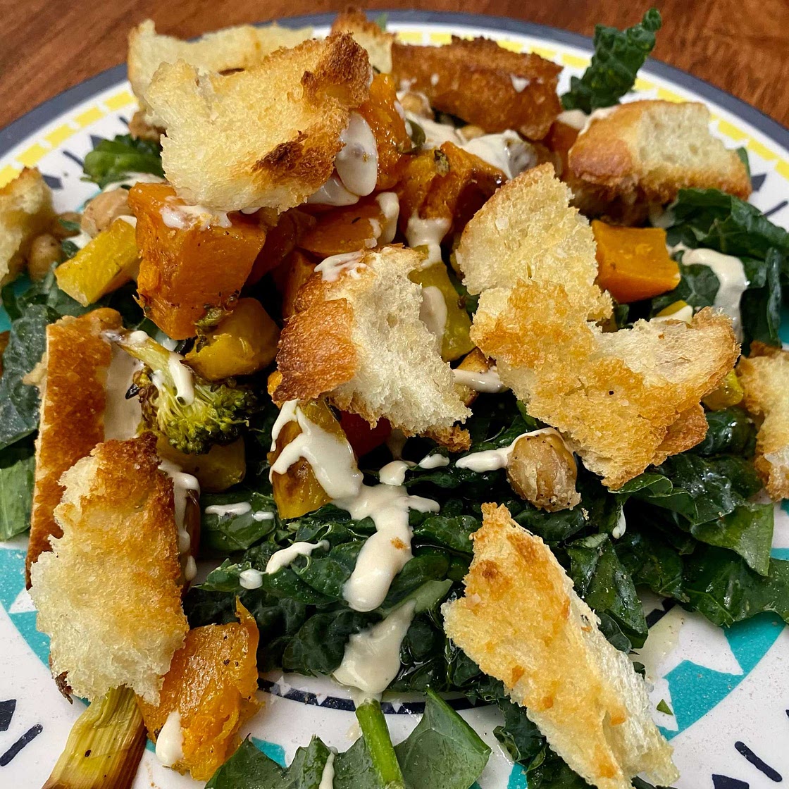 Rosemary Roasted Root Vegetable Panzanella