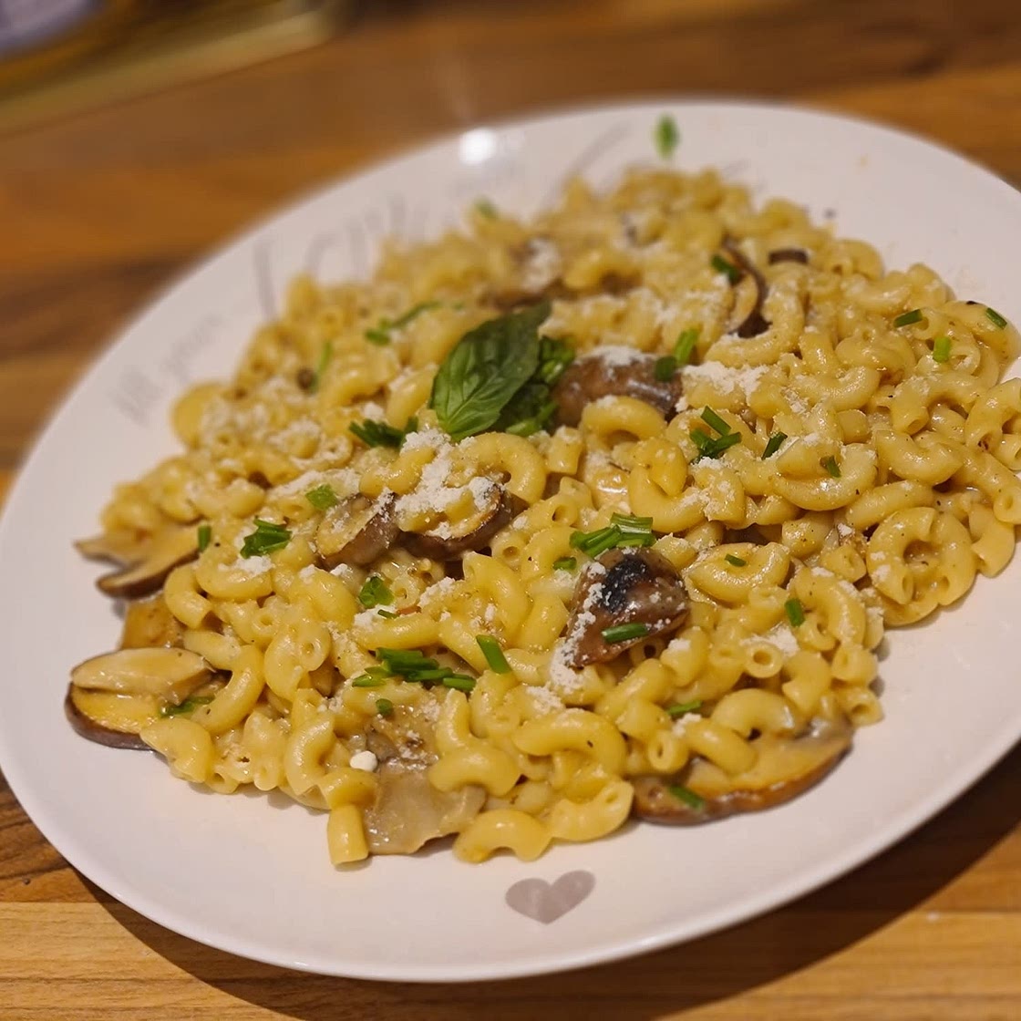 Pasta with Mushroom Herb Cream Sauce