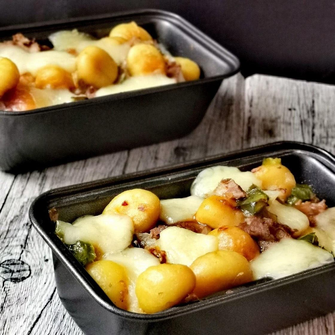 Poutine de gnocchis à la viande à fondue
