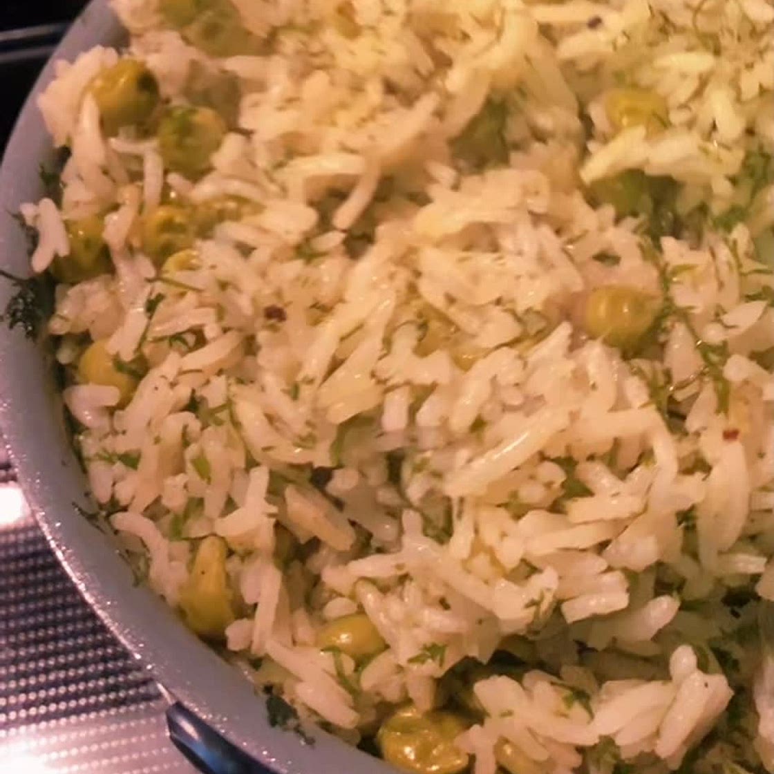Dill Rice with Peas