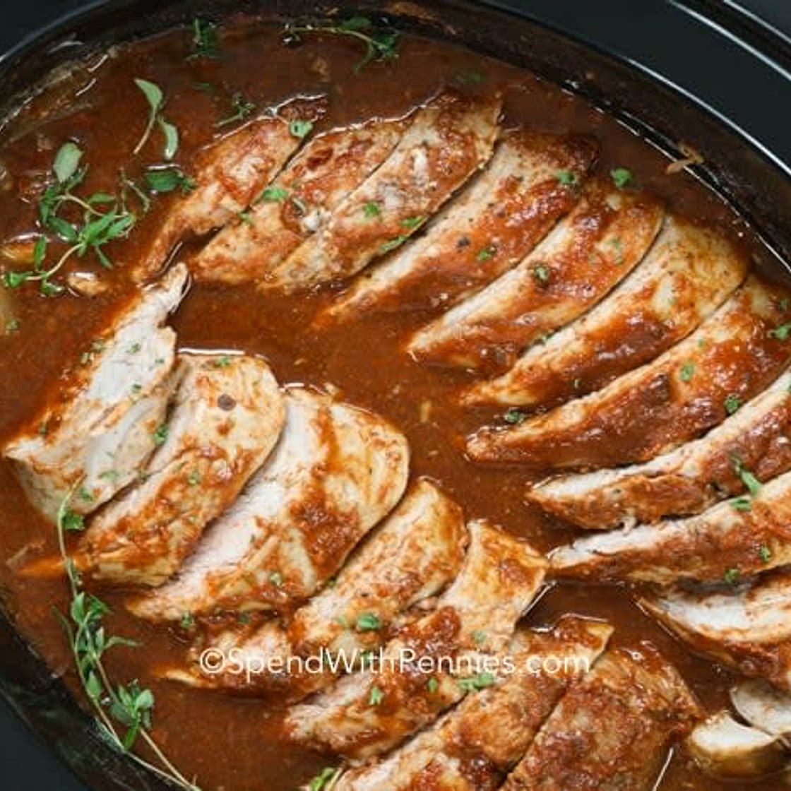 Super Easy Crock Pot Pork Tenderloin 