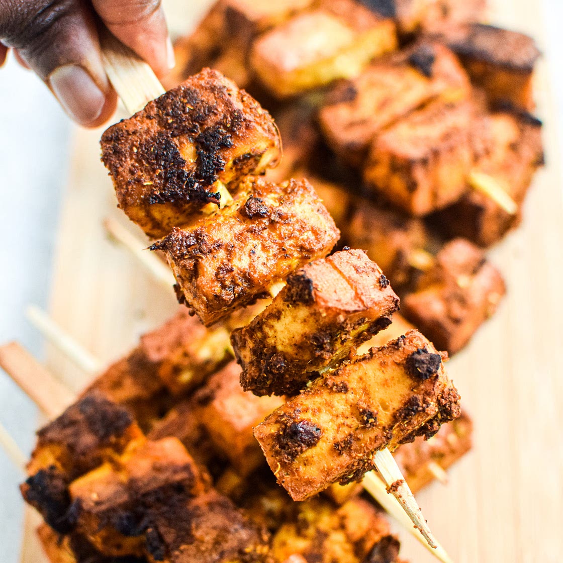 Mishkaki - Style Tofu Skewers