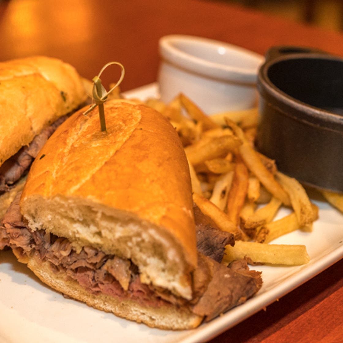 Steak Baguette Sandwich with Garlic Herb Butter - Be Our Guest - Magic Kingdom