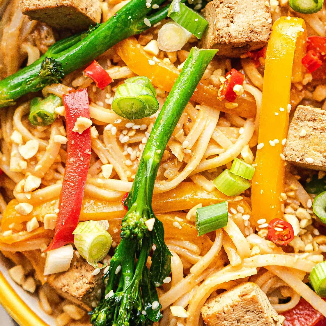 Vegan peanut butter noodles - easy vegan recipe