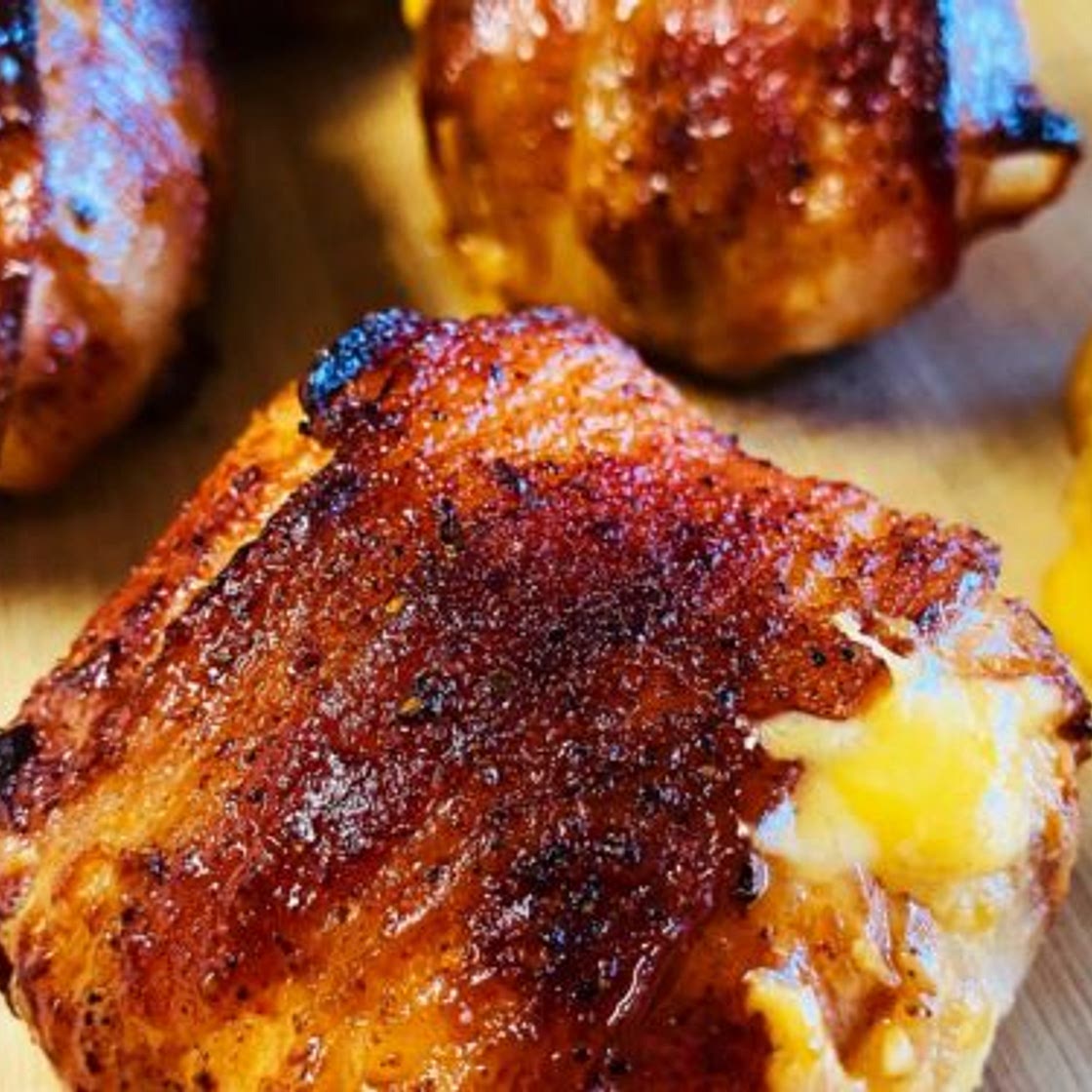 Air Fryer Cheesy Bacon Wrapped Chicken