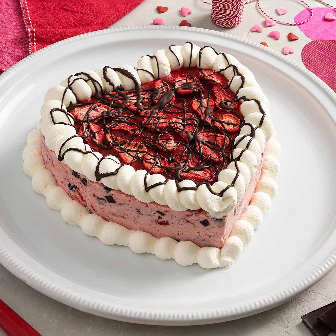 Strawberry Cupid Ice Cream Cake