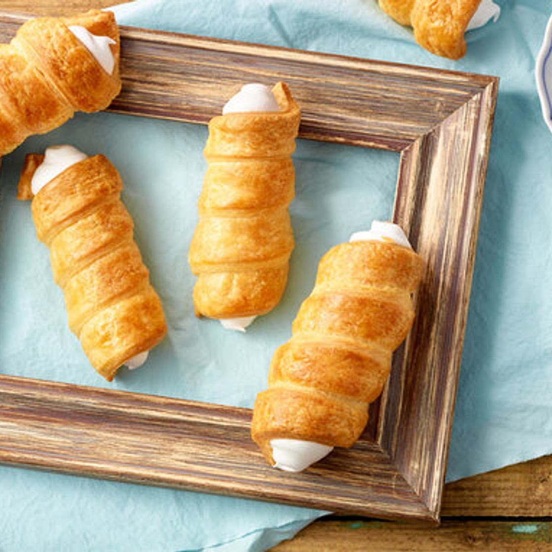 Schaumrollen aus Topfenteig