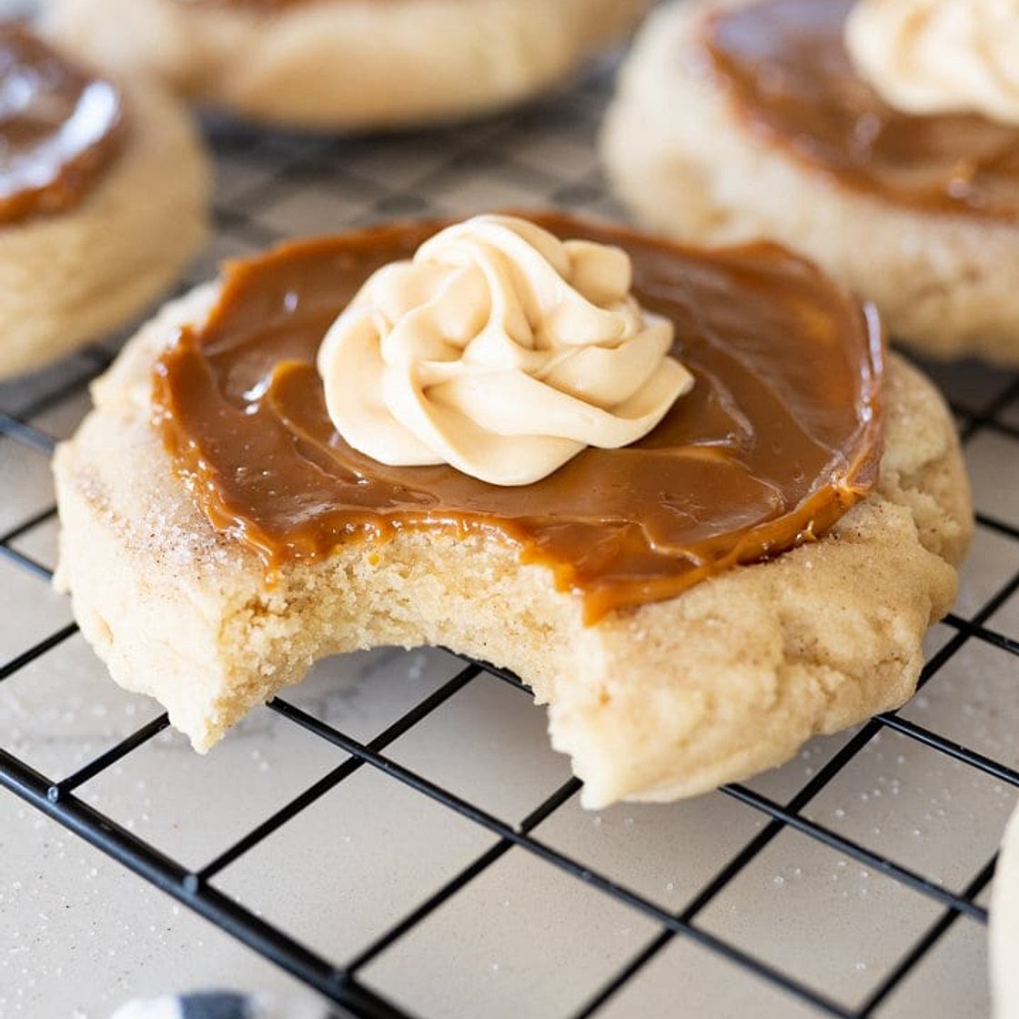 Copycat Crumbl Dulce De Leche Cookies