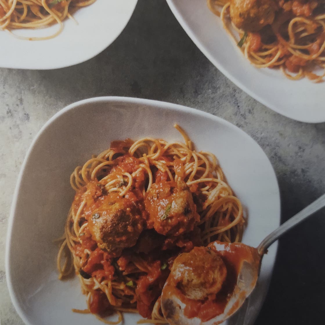 p165 Spaghetti and Turkey Meatballs