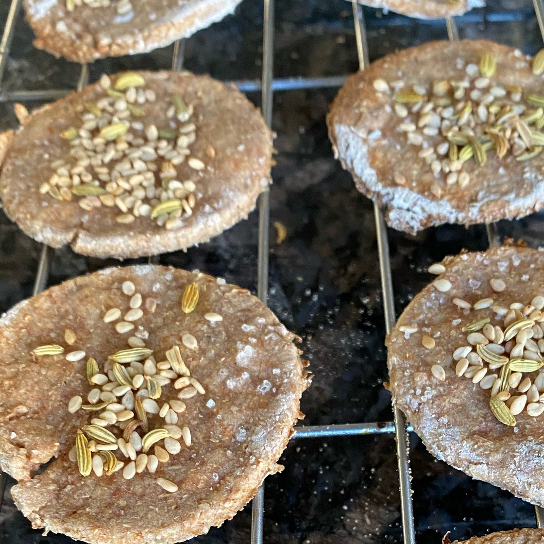Sourdough crackers
