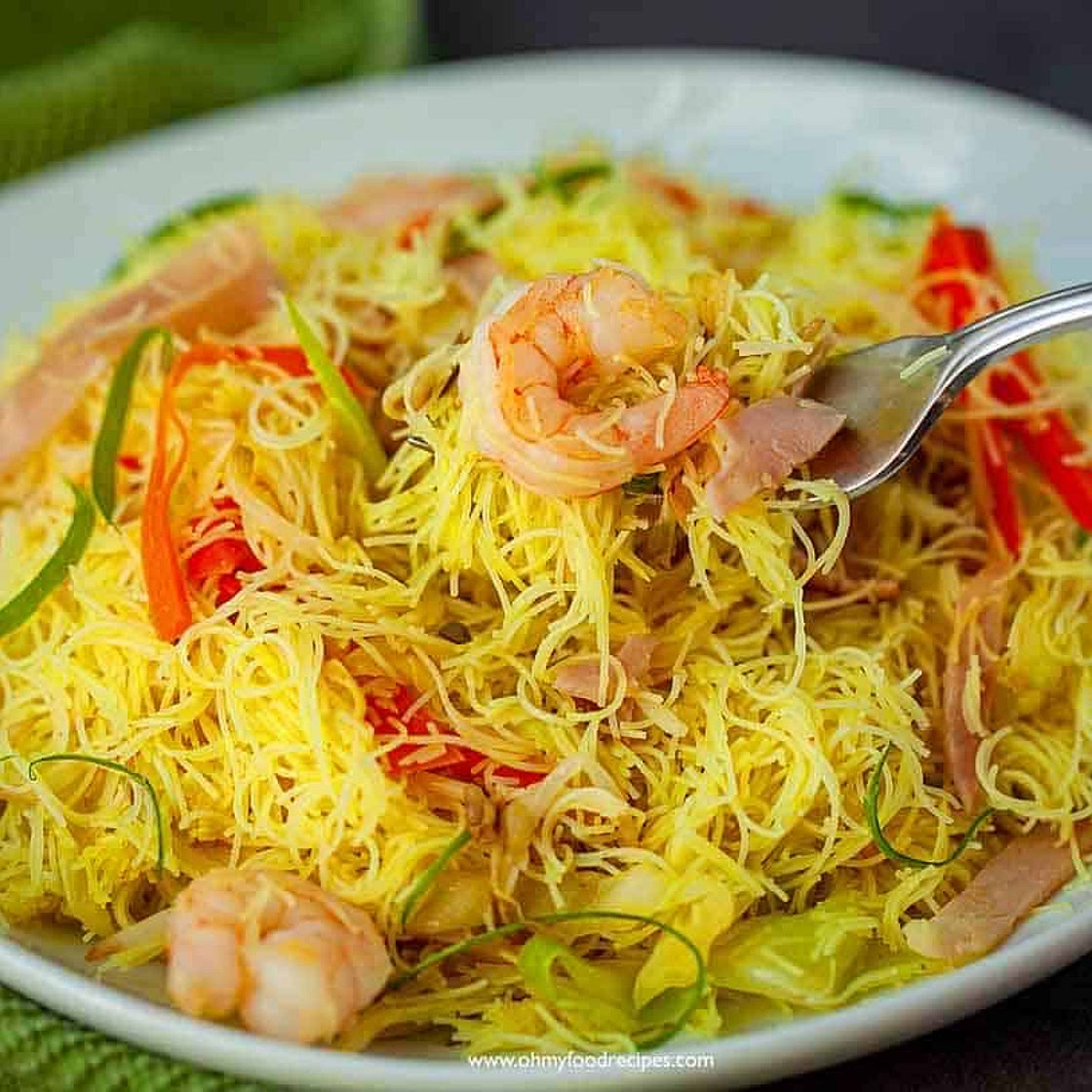 Singapore Noodles with Shrimp