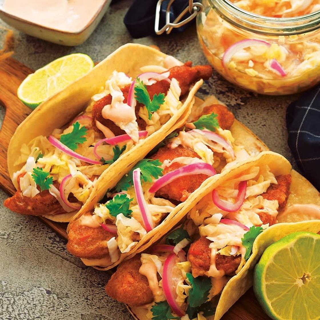 Battered Sweet Potato Tacos