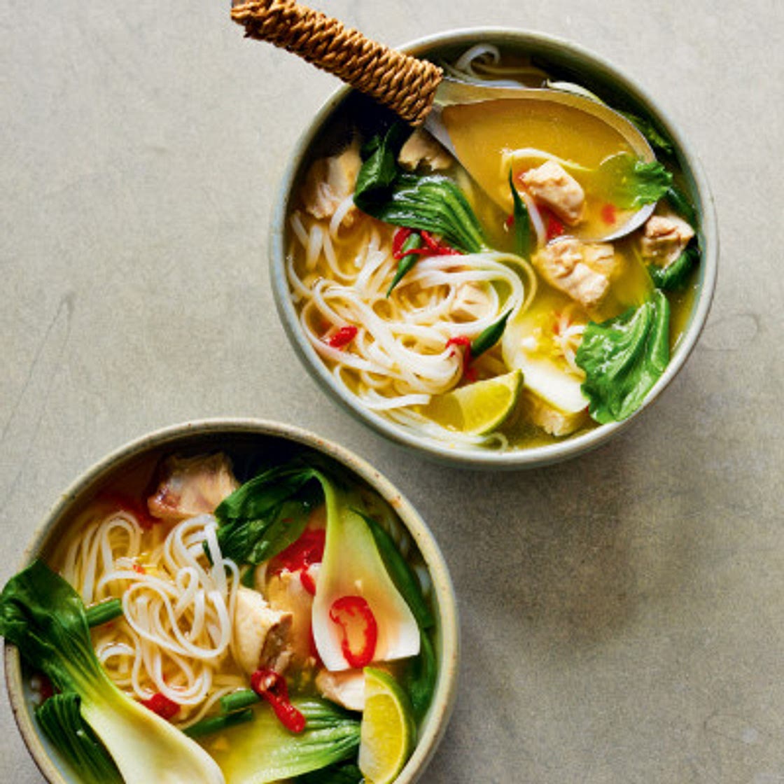Spicy chicken noodle soup