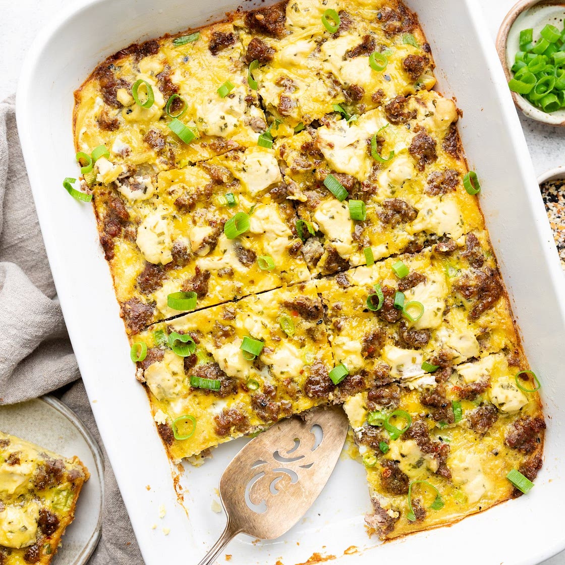 Sausage & Hash Brown Whole30 Breakfast Casserole
