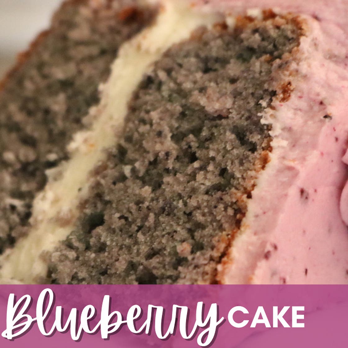 Blueberry Cake with Blueberry Cream Cheese Buttercream