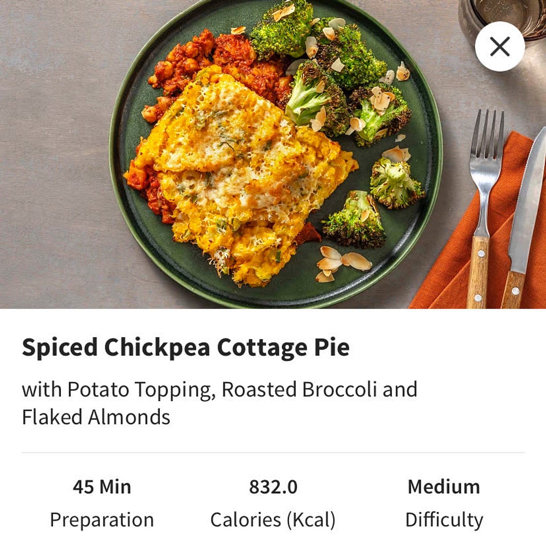 Spiced Chickpea Cottage Pie