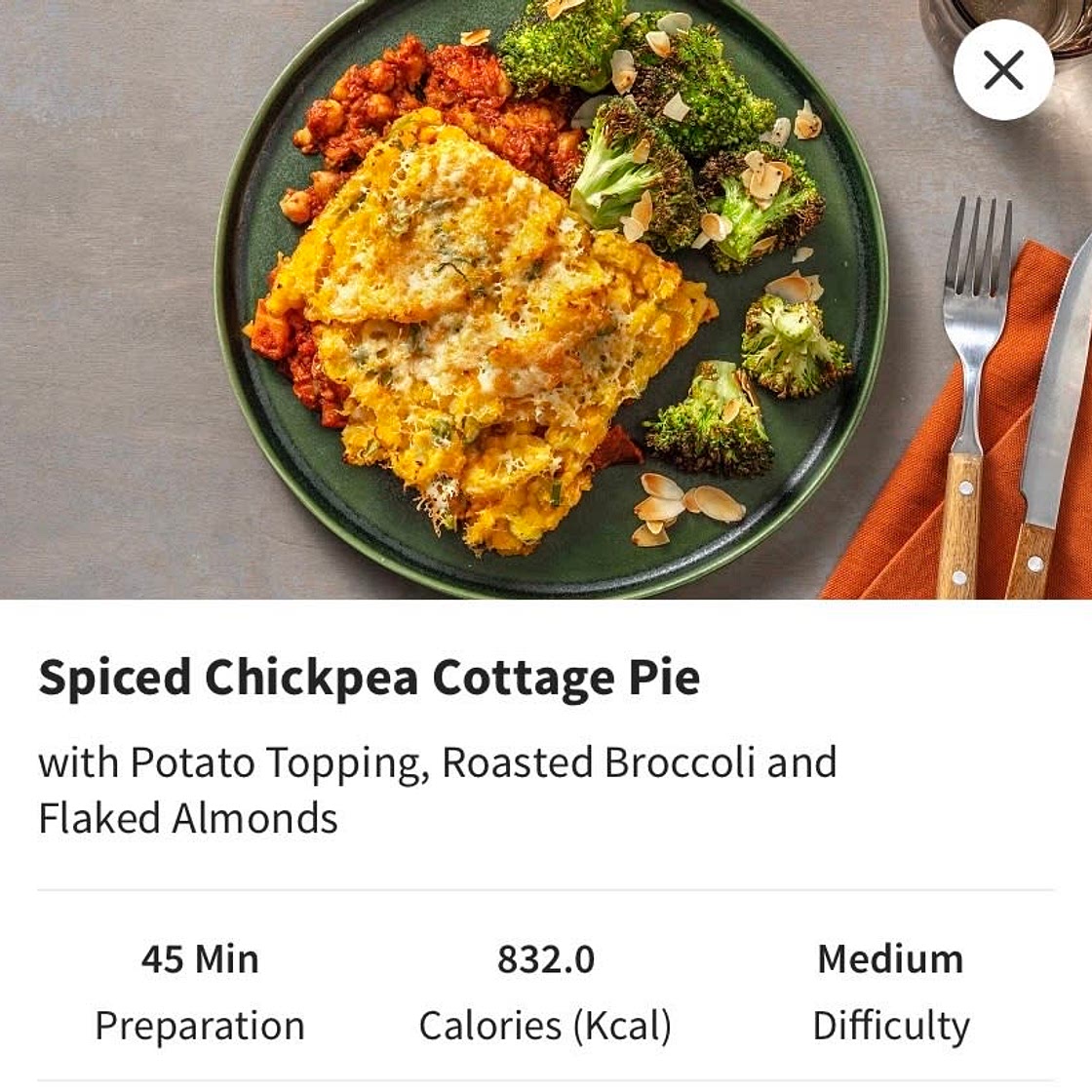 Spiced Chickpea Cottage Pie