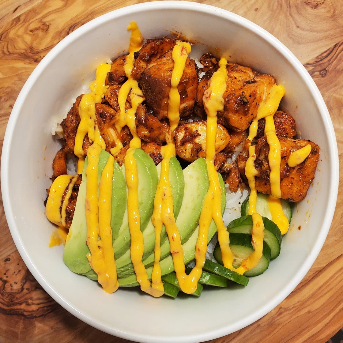 Sweet & Spicy Salmon Rice Bowl