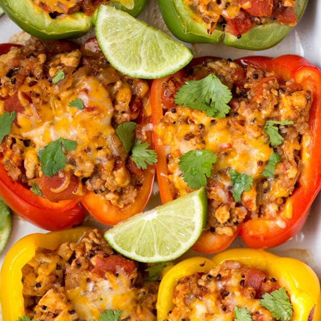 Ground Turkey Stuffed Peppers with Quinoa