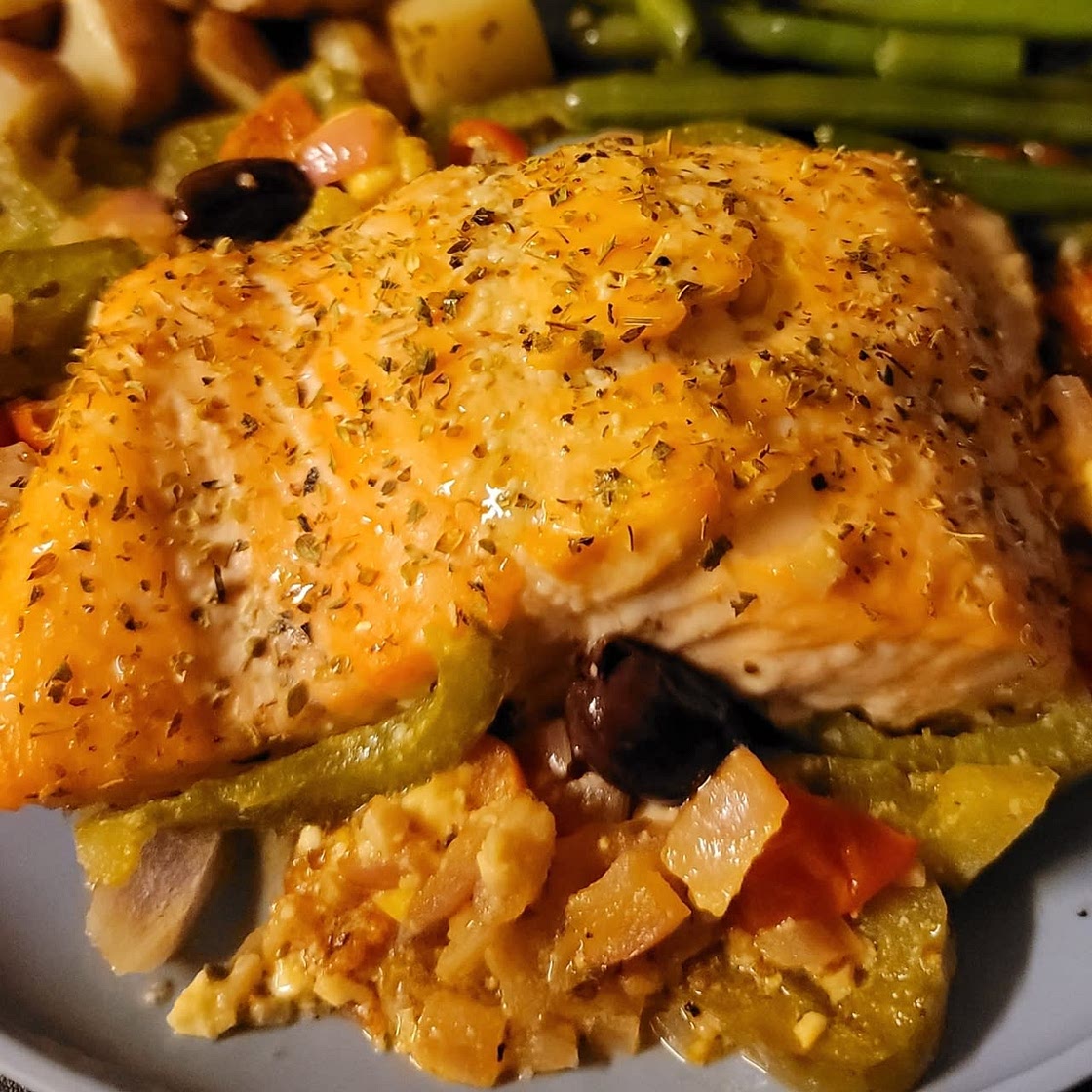 Baked Feta Salmon