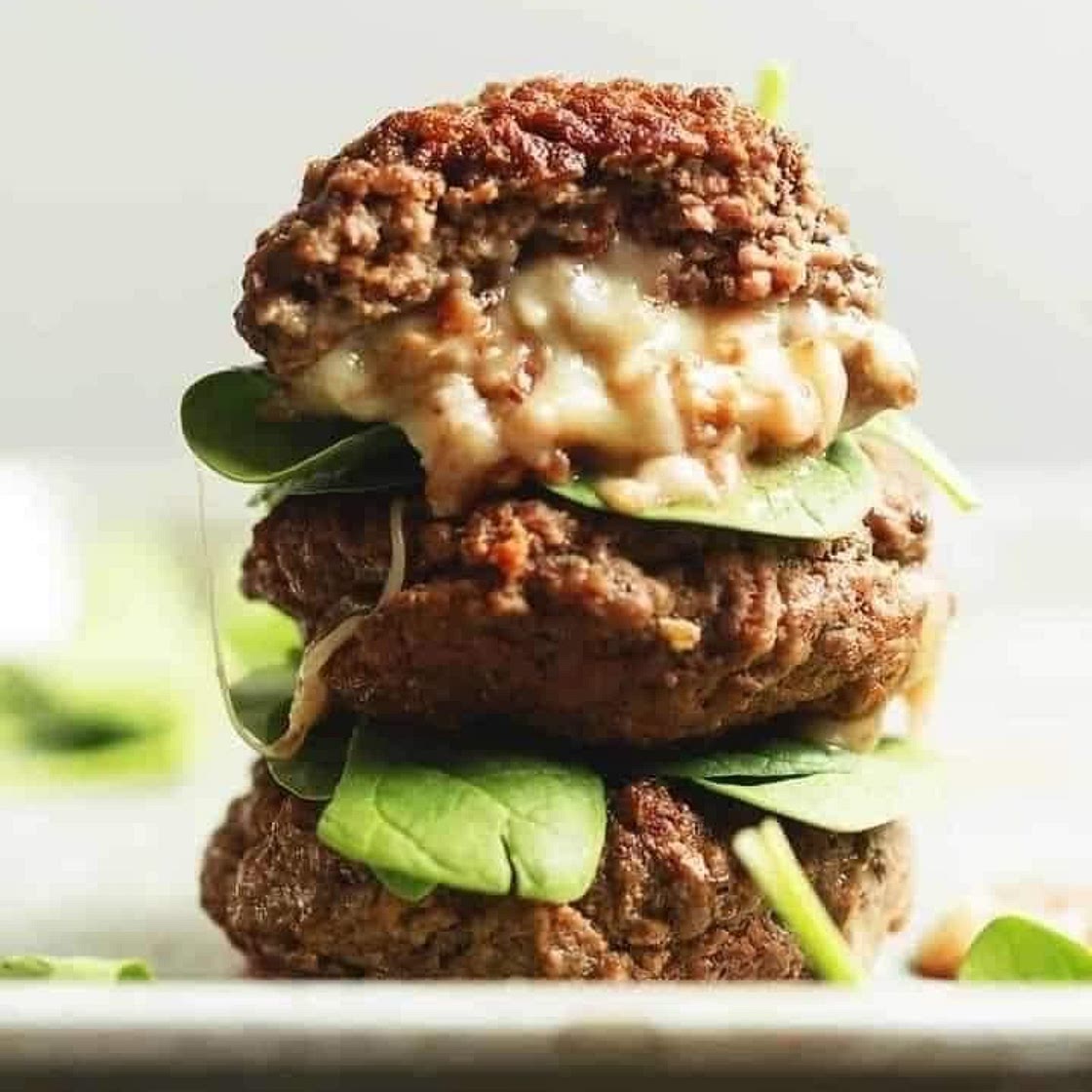 BBQ Cheese Stuffed Turkey Burgers 