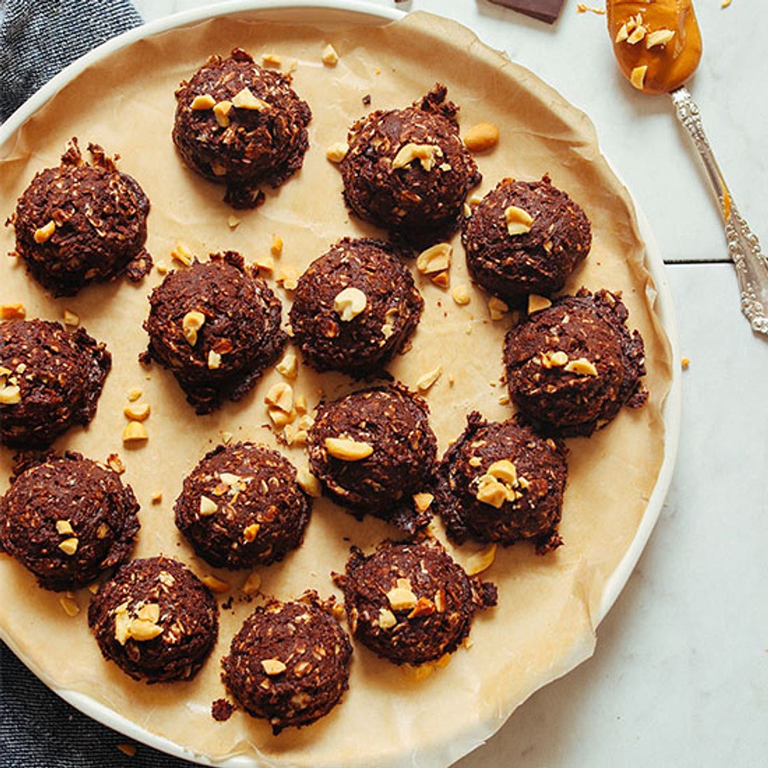 Vegan Peanut Butter No-Bake Cookies