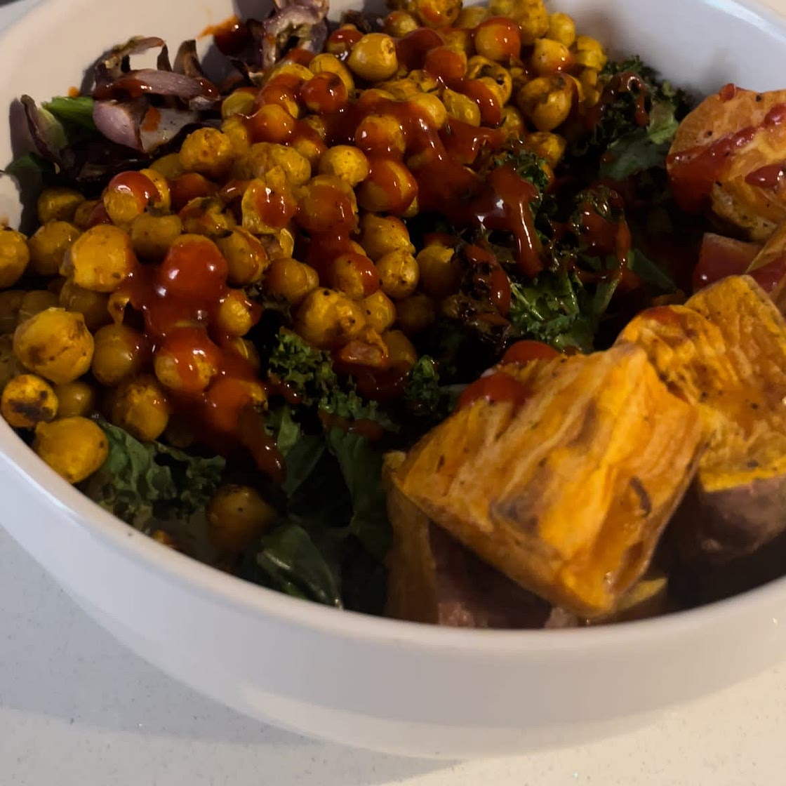 Sweet Potato Chickpea Buddha Bowl