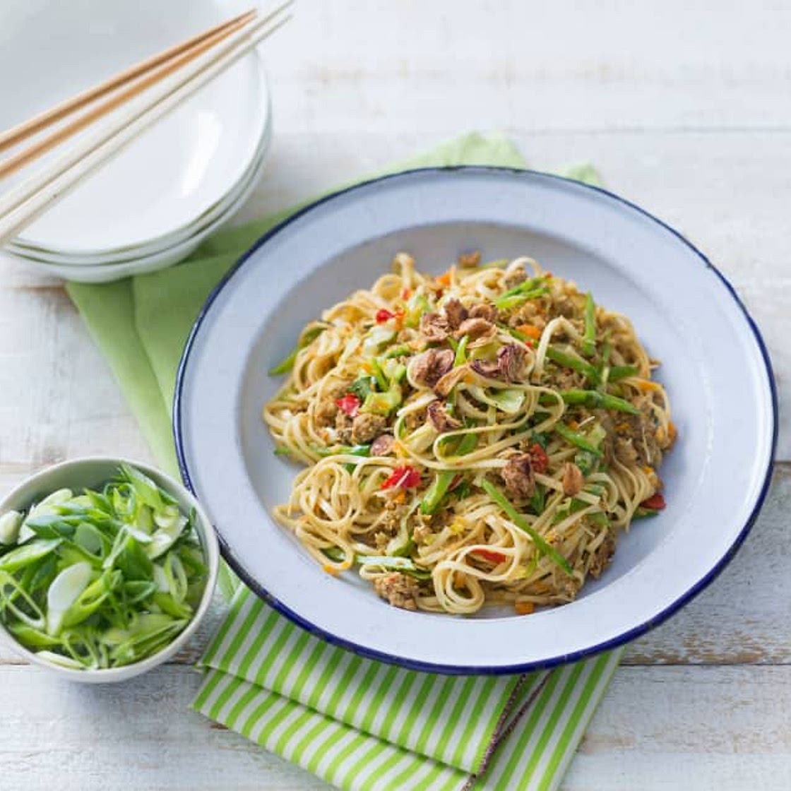 Asian-style pork noodles