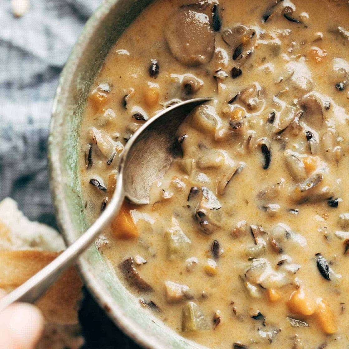 Instant Pot Creamy Mushroom Wild Rice Soup