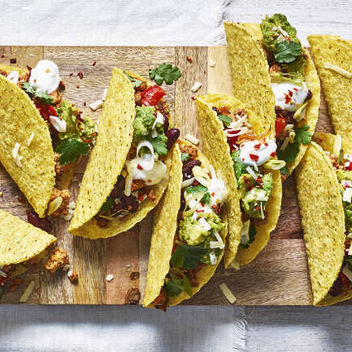 Turkey and kidney bean tacos