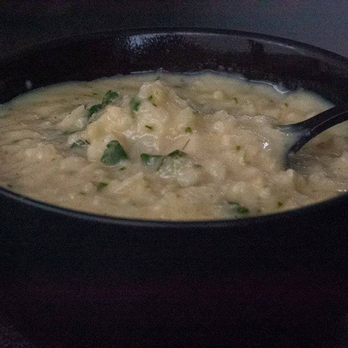 Parsnip and parmesan risotto