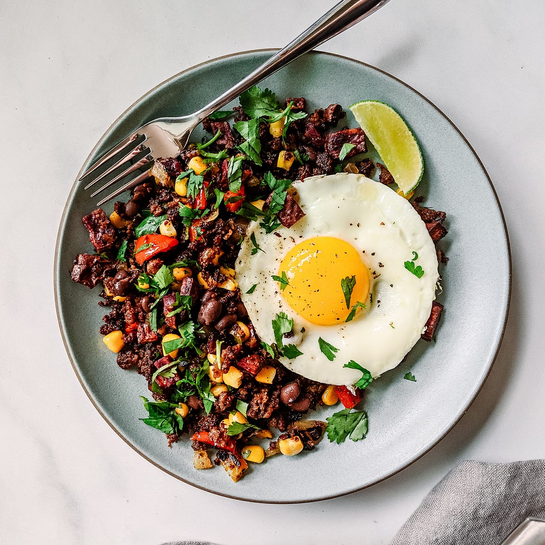 Mesquite lime sausage breakfast hash