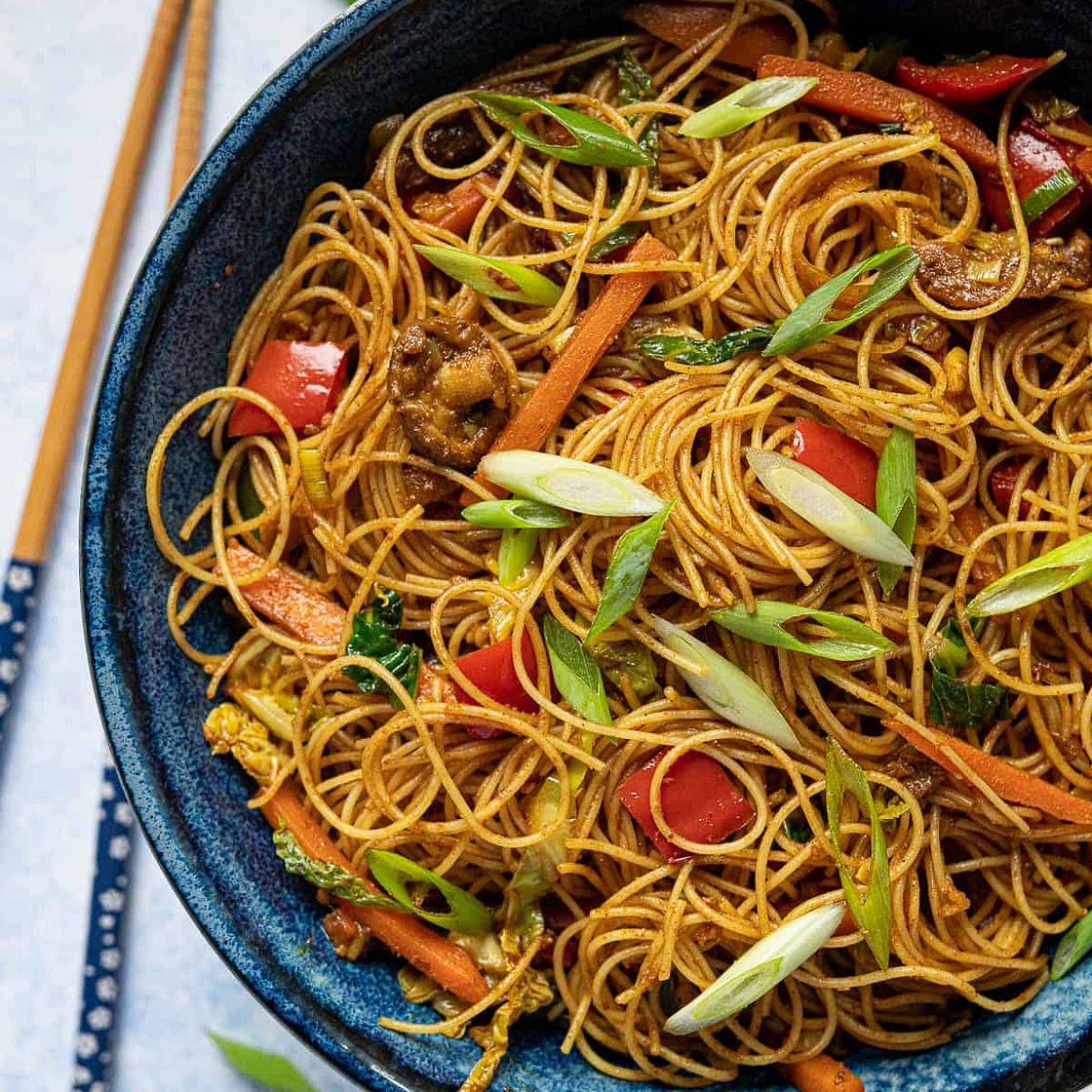 Curry Noodles (Vegan) - Healthier