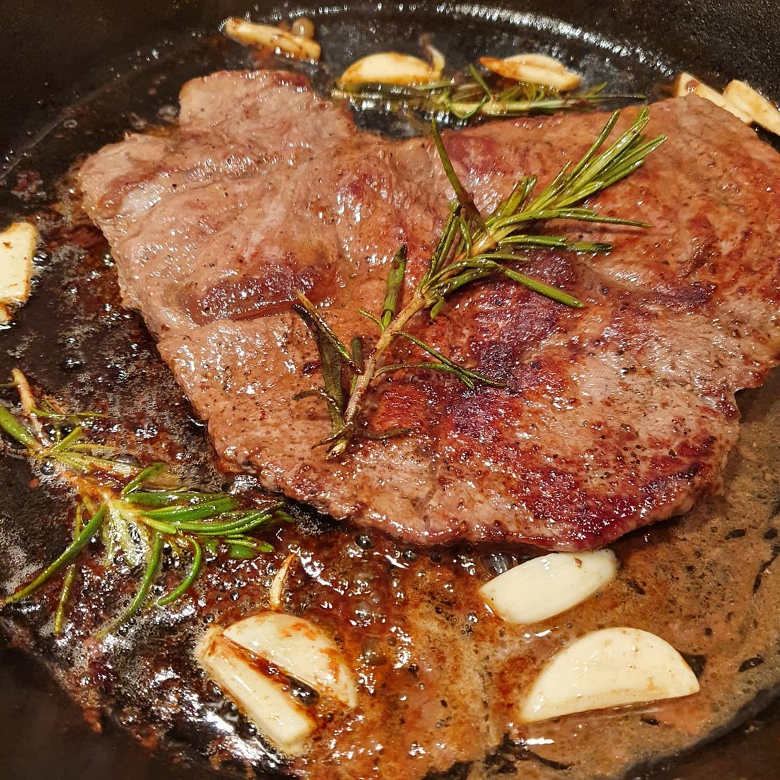 Pan-Seared Steak with Garlic Butter
