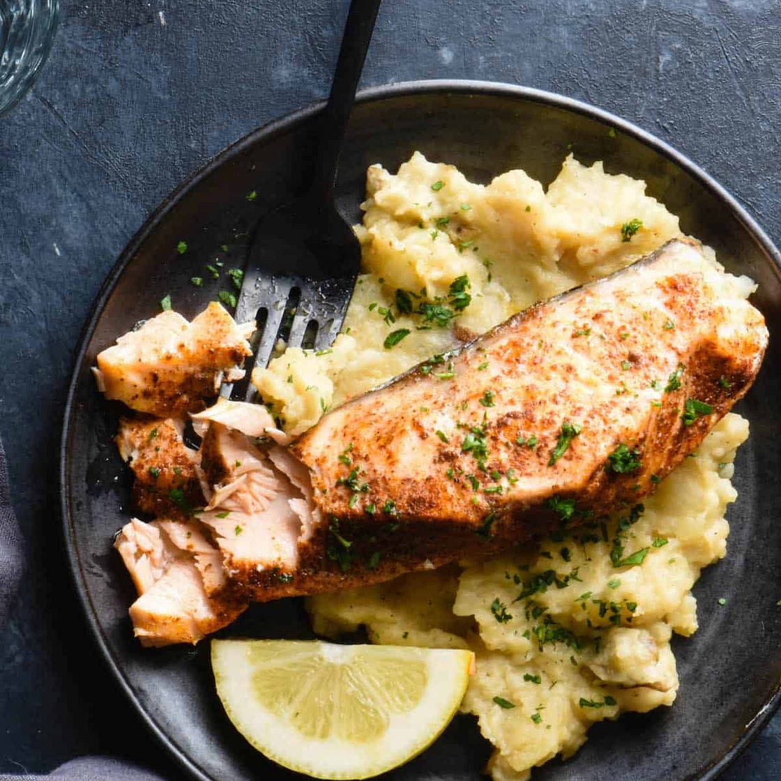 Instant Pot Salmon and Mashed Potatoes