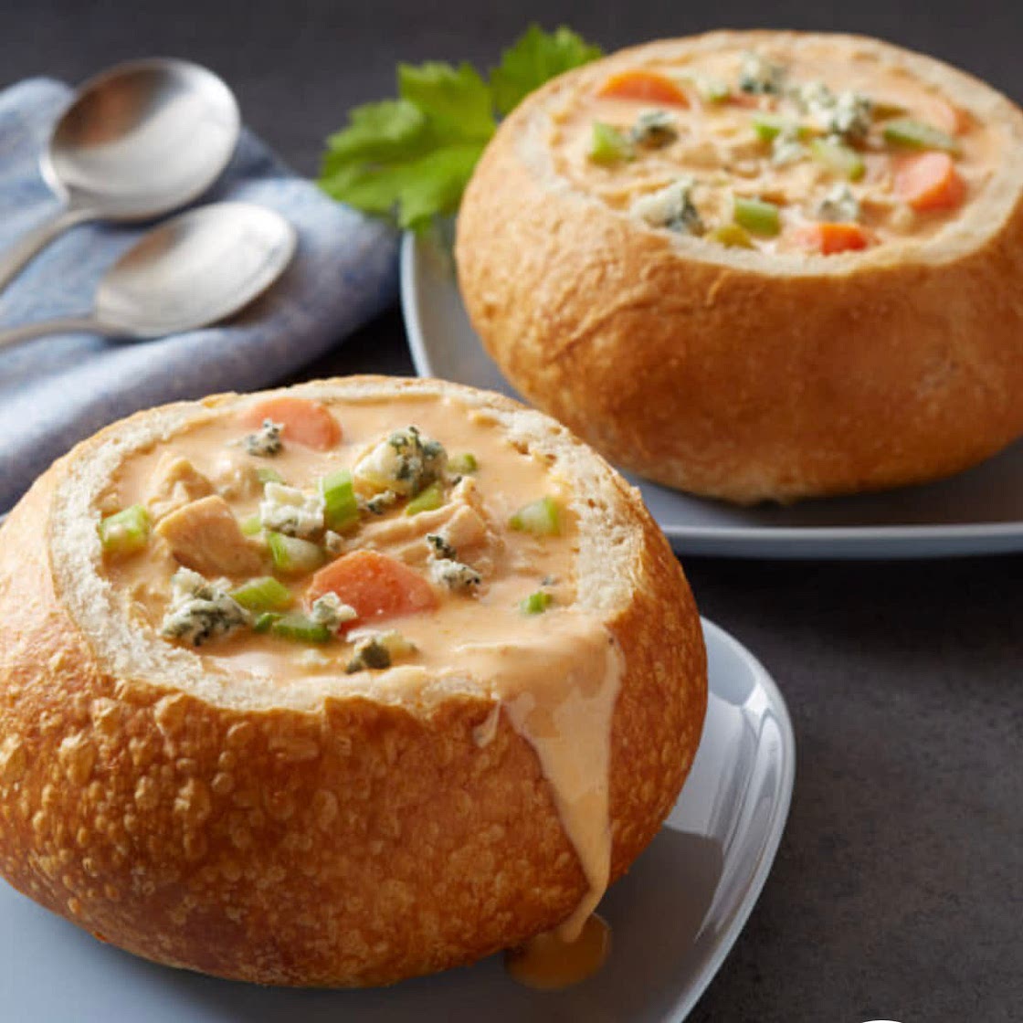 Cheesy Buffalo Chicken Soup  