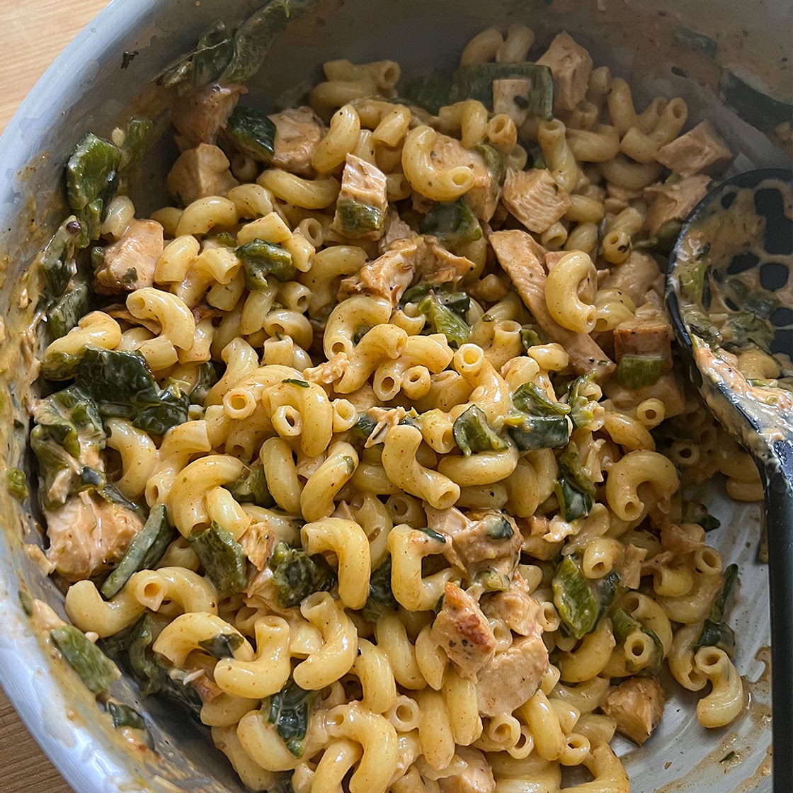 Green Chile Chicken White Cheddar Mac & Cheese (Healthy too!) — Ethan