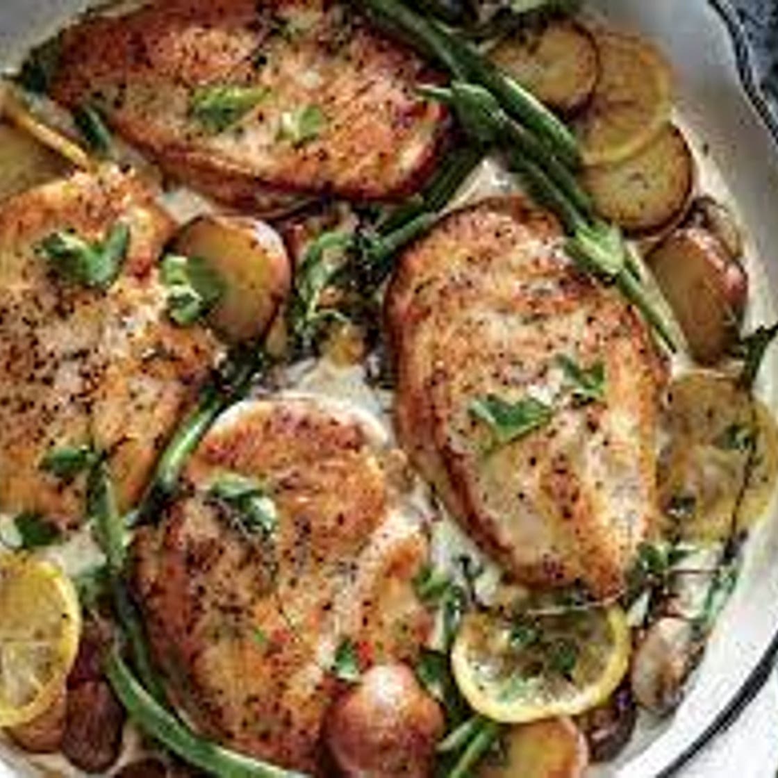 Weeknight Lemon Chicken Skillet Dinner