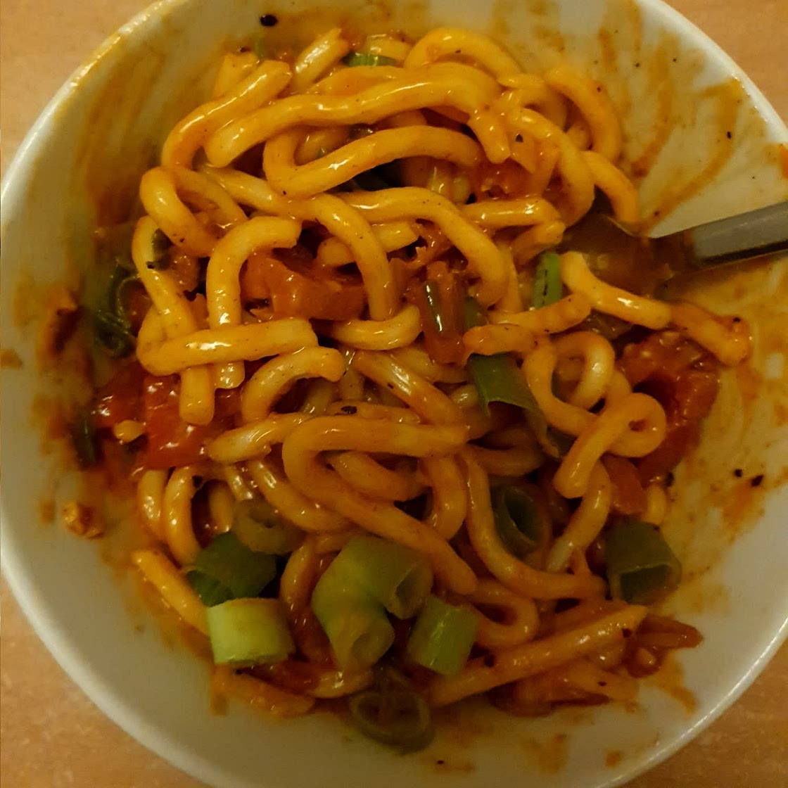 Stir-Fried Udon With Bacon, Parmesan & Gochujang