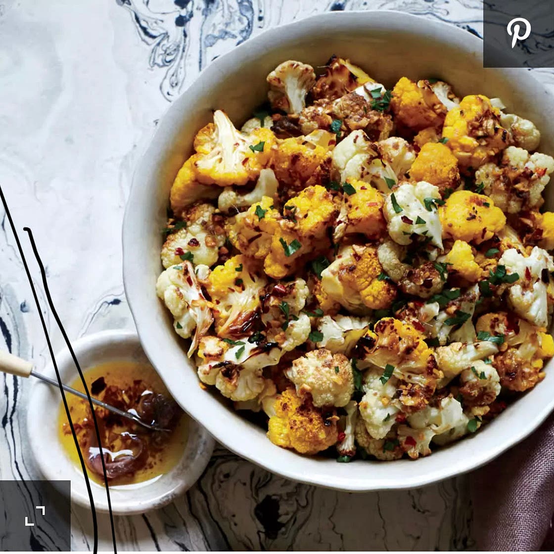 Roasted Cauliflower with Anchovy Sauce