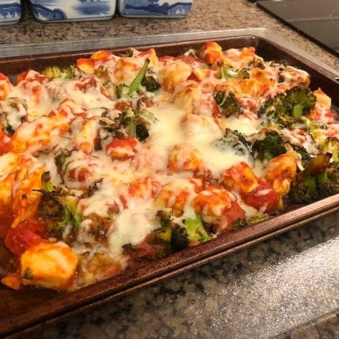Roasted Broccoli Parmesan Chicke